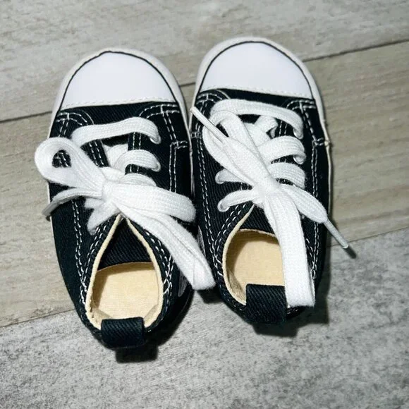 Baby Chuck Taylor All Star Cribster Canvas Black/White Size 3 - Picture 5 of 7